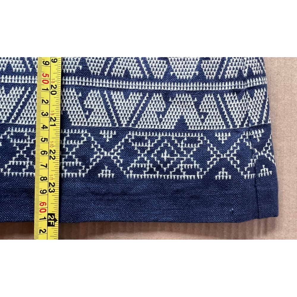 Pendleton Linen Zip Up Jacket Blue Embroidered Tr… - image 8